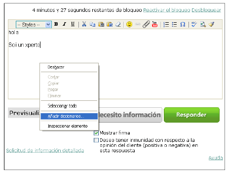 Buscar "Añadir diccionario"