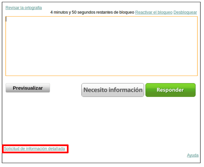 Link de Solicitud de información detallada