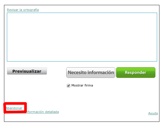 Link para abandonar la pregunta